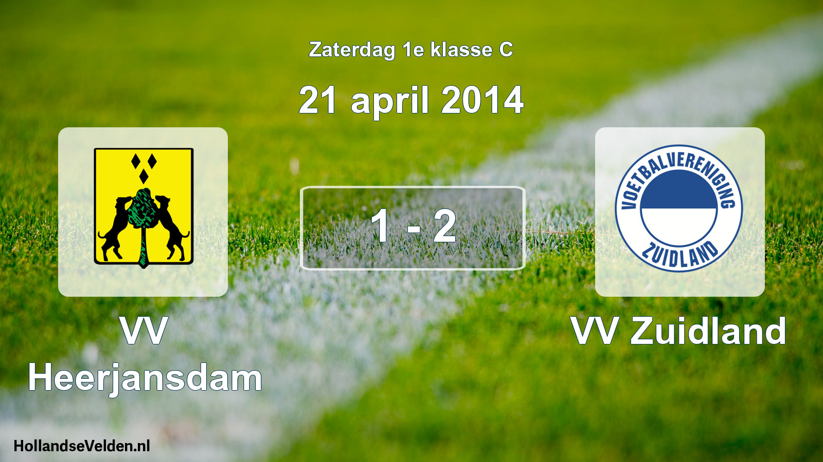 Total number of matches played: VV Heerjansdam - VV Zuidland 1 - 2 (21 April 2014)