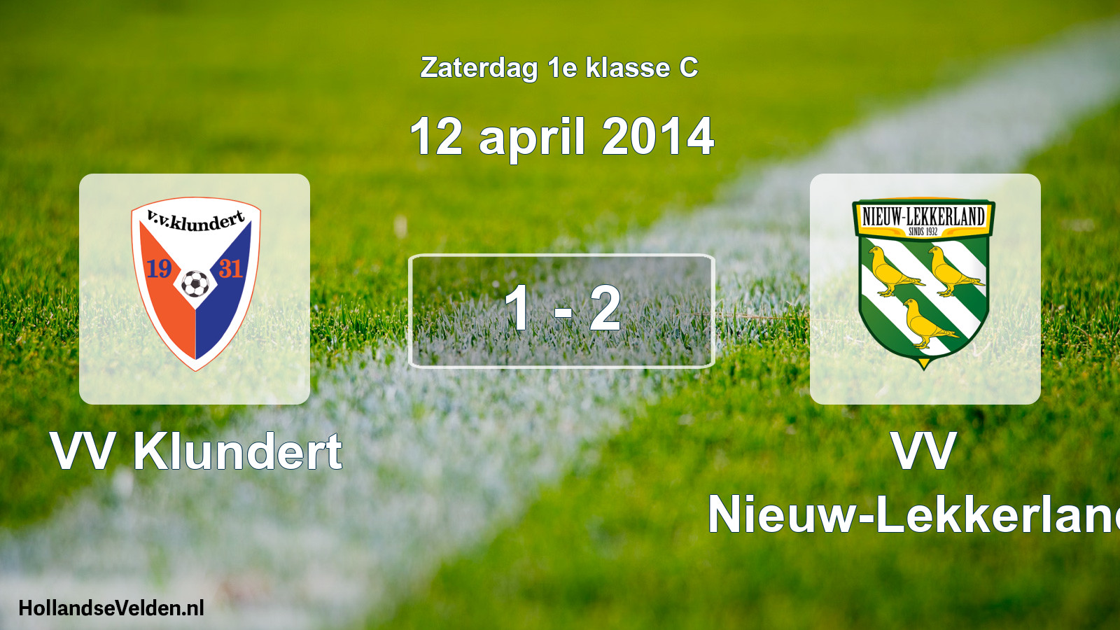 Total number of matches played: VV Klundert - VV Nieuw-Lekkerland 1 - 2 (12 April 2014)