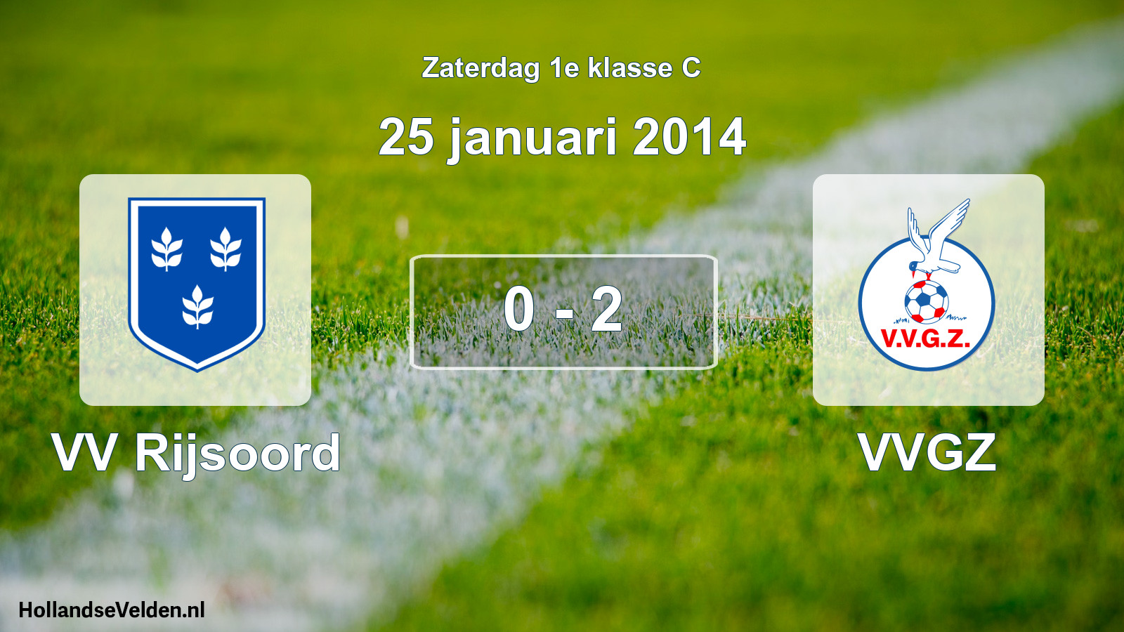 Total number of matches played: VV Rijsoord - VVGZ 0 - 2 (25 January 2014)