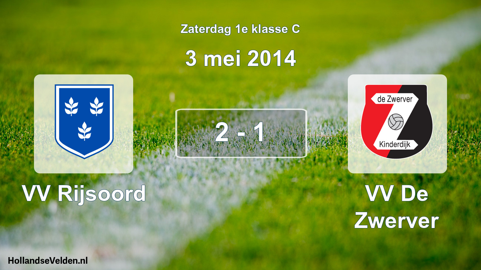 Total number of matches played: VV Rijsoord - VV De Zwerver 2 - 1 (3 May 2014)