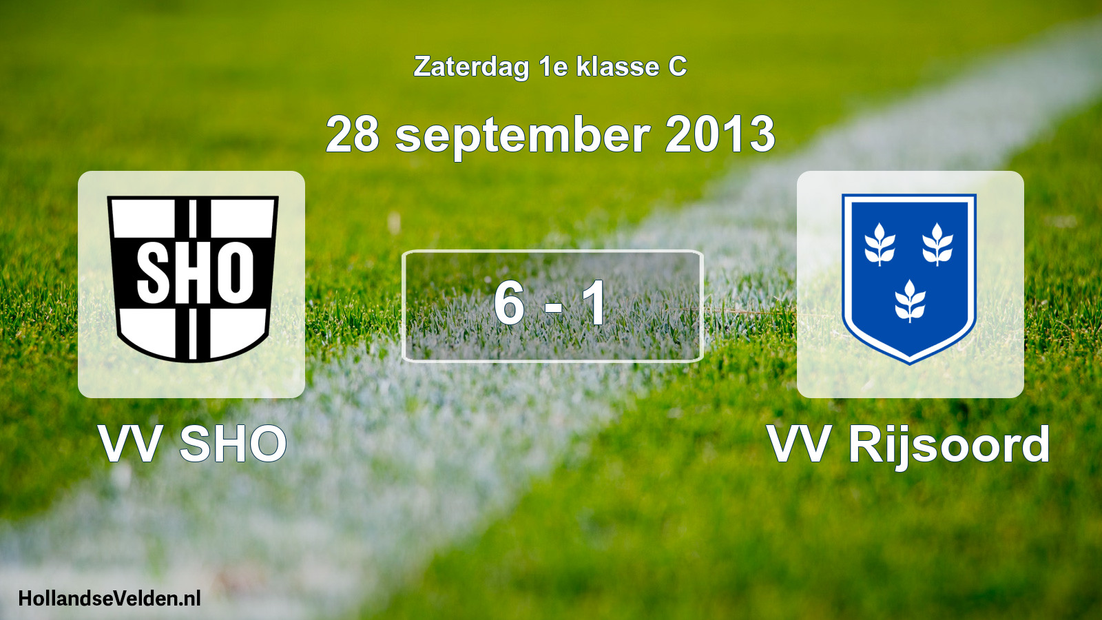 Total number of matches played: VV SHO - VV Rijsoord 6 - 1 (28 September 2013)