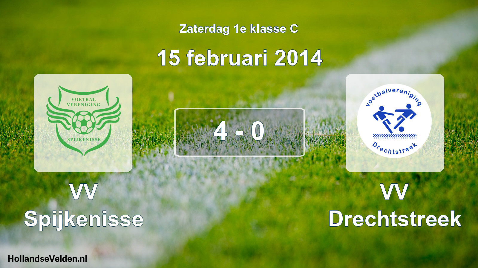 Total number of matches played: VV Spijkenisse - VV Drechtstreek 4 - 0 (15 February 2014)