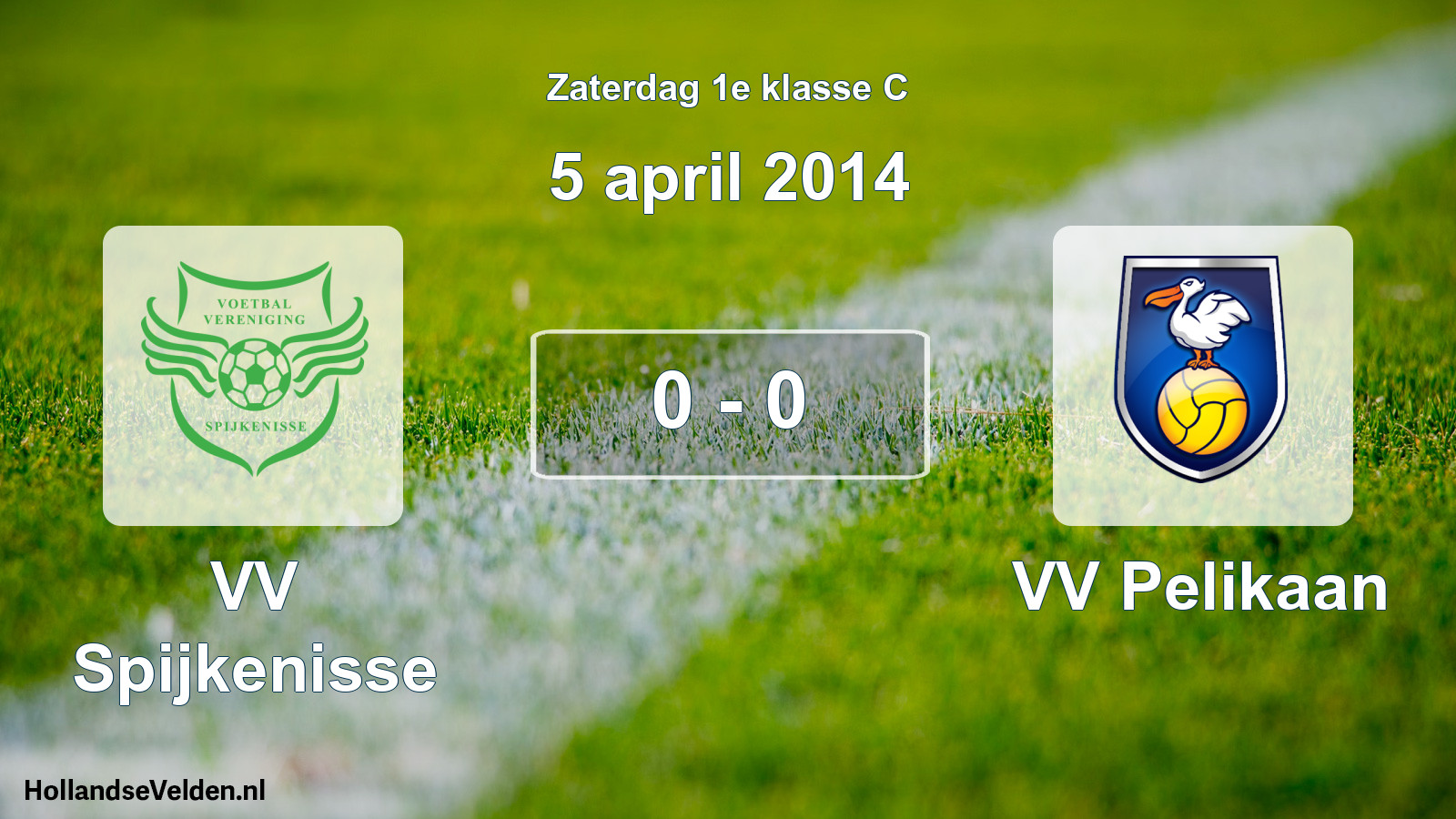 Total number of matches played: VV Spijkenisse - VV Pelikaan 0 - 0 (5 April 2014)