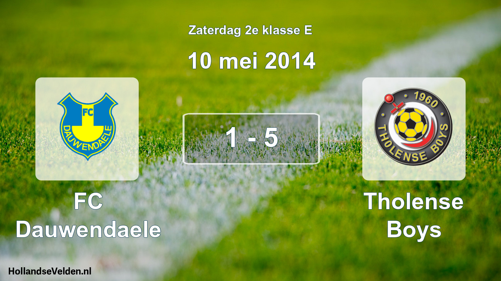 Total number of matches played: FC Dauwendaele - Tholense Boys 1 - 5 (10 May 2014)