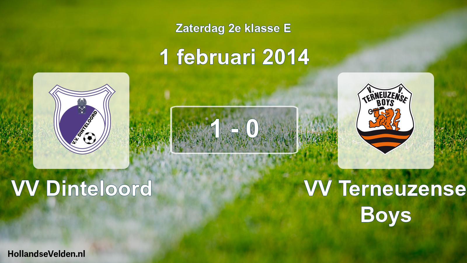 Total number of matches played: VV Dinteloord - VV Terneuzense Boys 1 - 0 (1 February 2014)