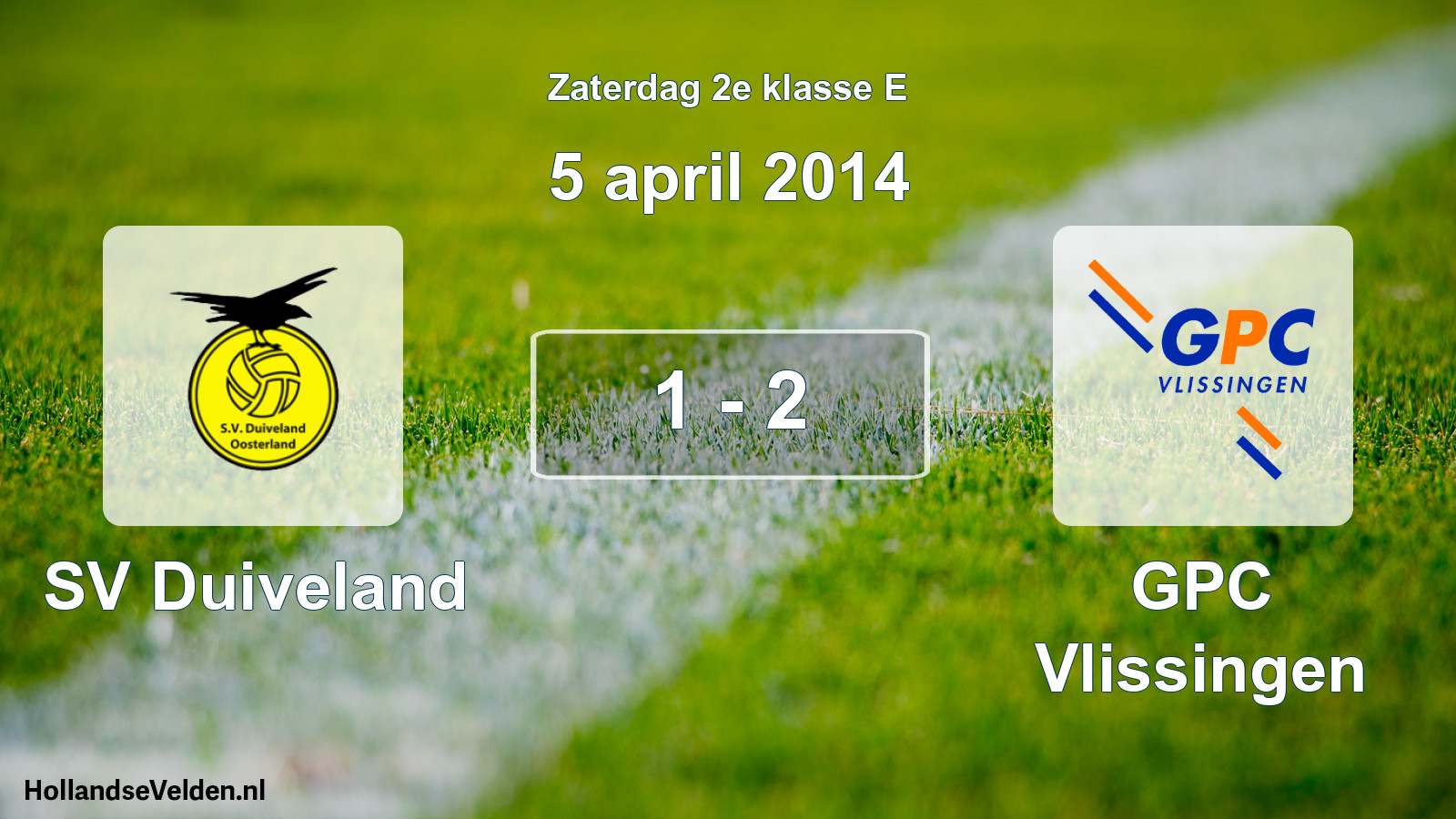 Total number of matches played: SV Duiveland - GPC Vlissingen 1 - 2 (5 April 2014)