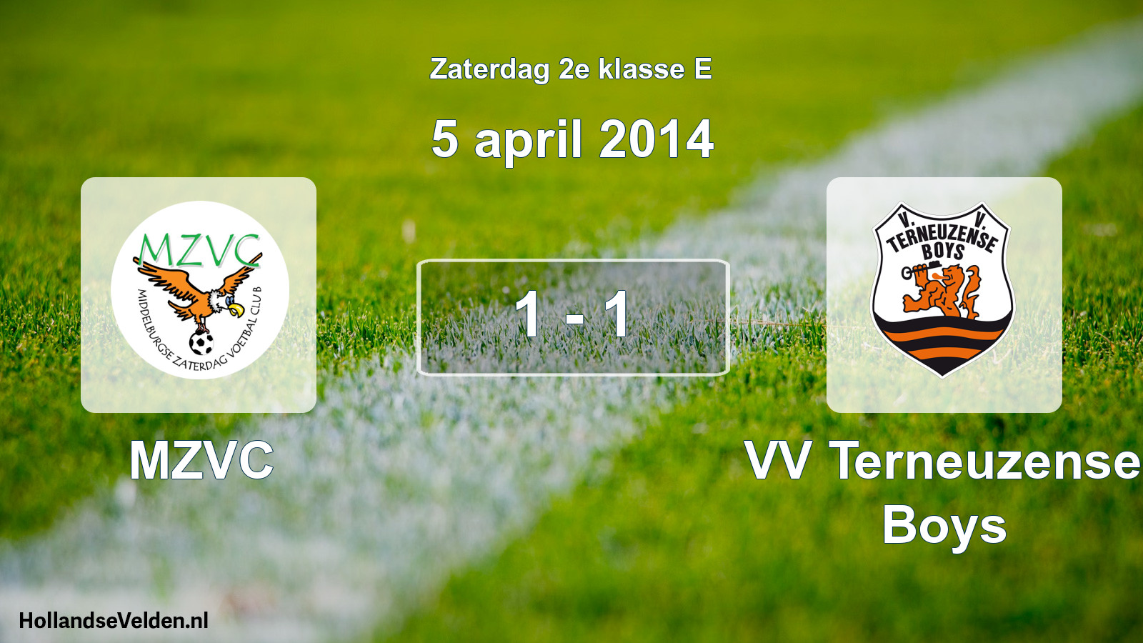 Total number of matches played: MZVC - VV Terneuzense Boys 1 - 1 (5 April 2014)