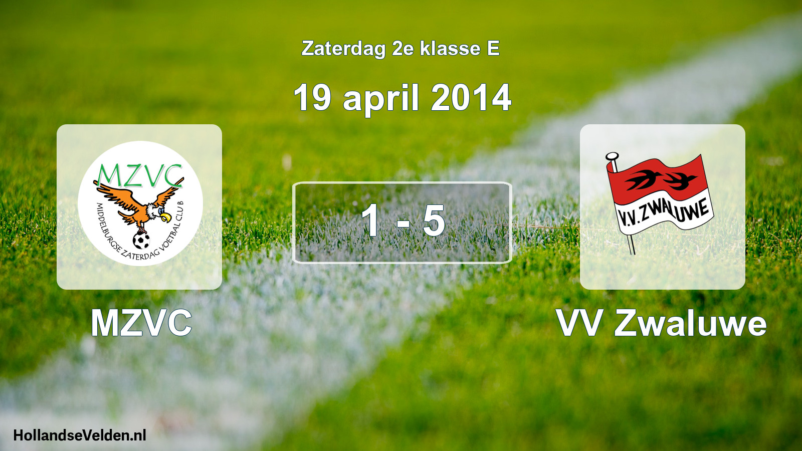 Total number of matches played: MZVC - VV Zwaluwe 1 - 5 (19 April 2014)