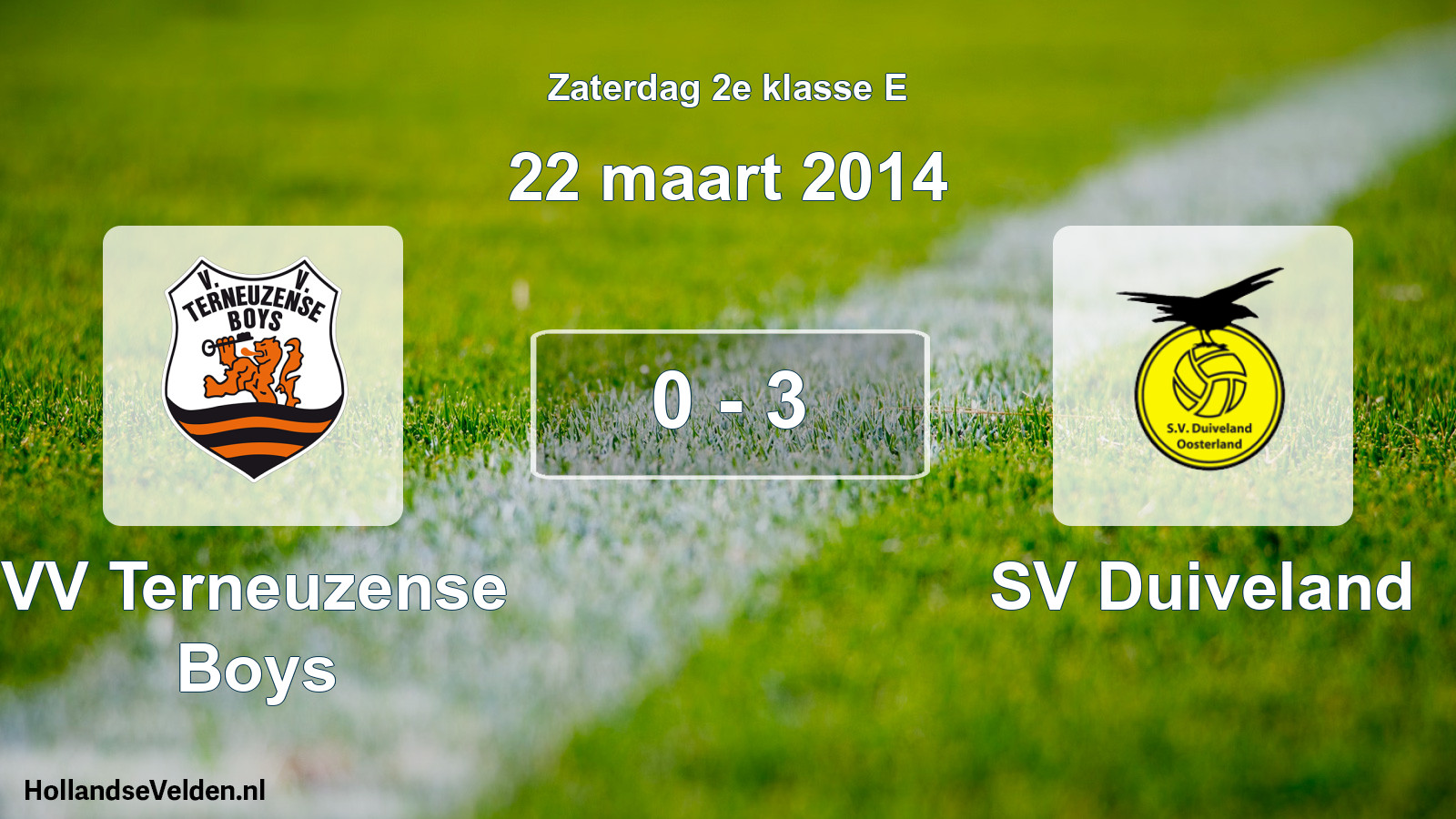 Total number of matches played: VV Terneuzense Boys - SV Duiveland 0 - 3 (22 March 2014)