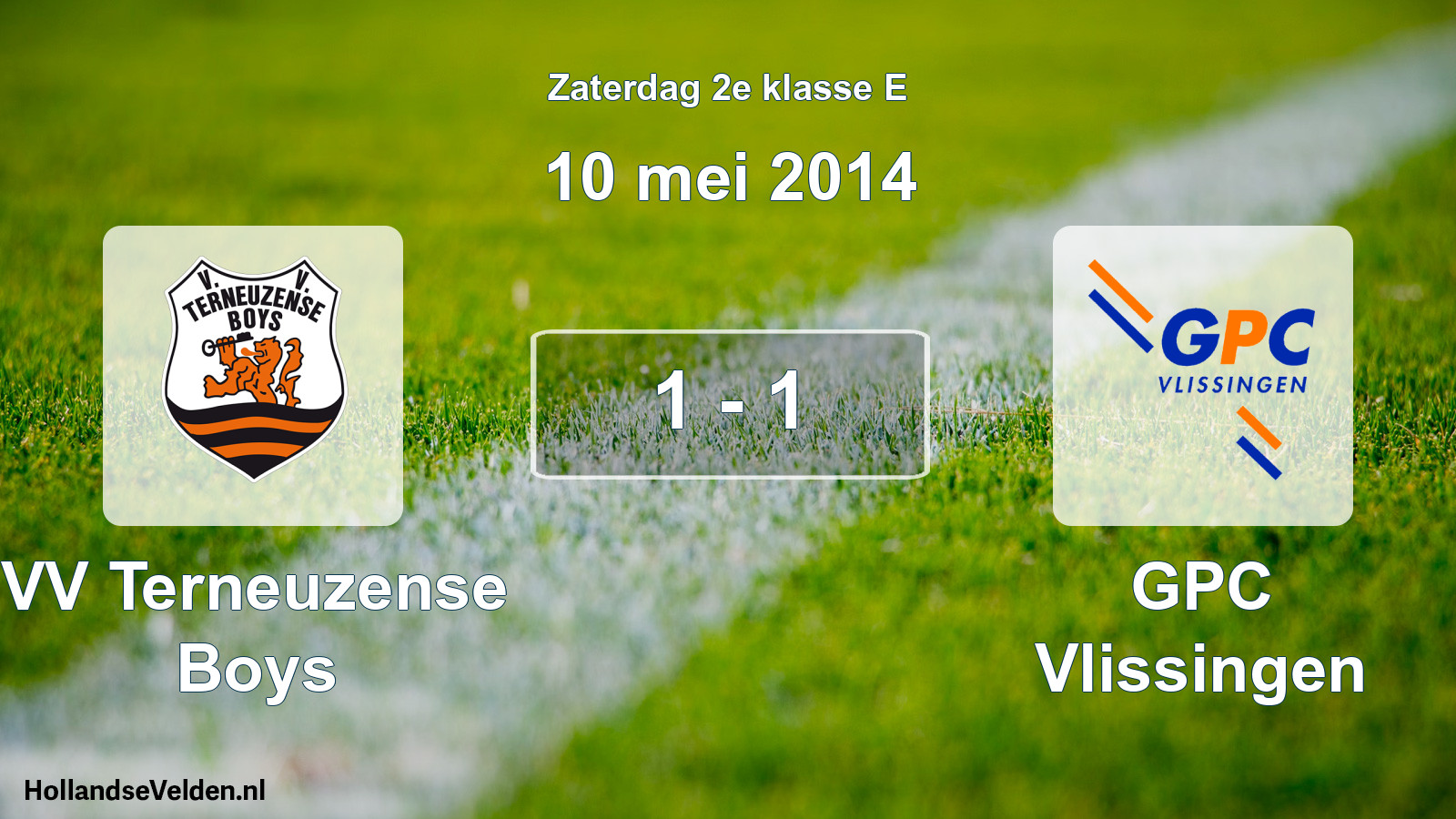 Total number of matches played: VV Terneuzense Boys - GPC Vlissingen 1 - 1 (10 May 2014)