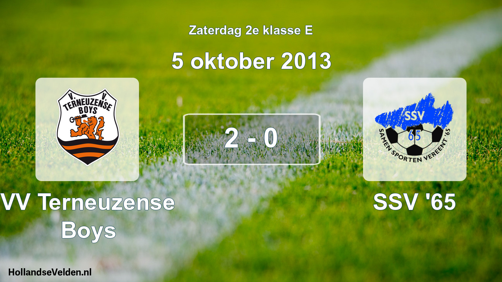 Total number of matches played: VV Terneuzense Boys - SSV '65 2 - 0 (5 October 2013)
