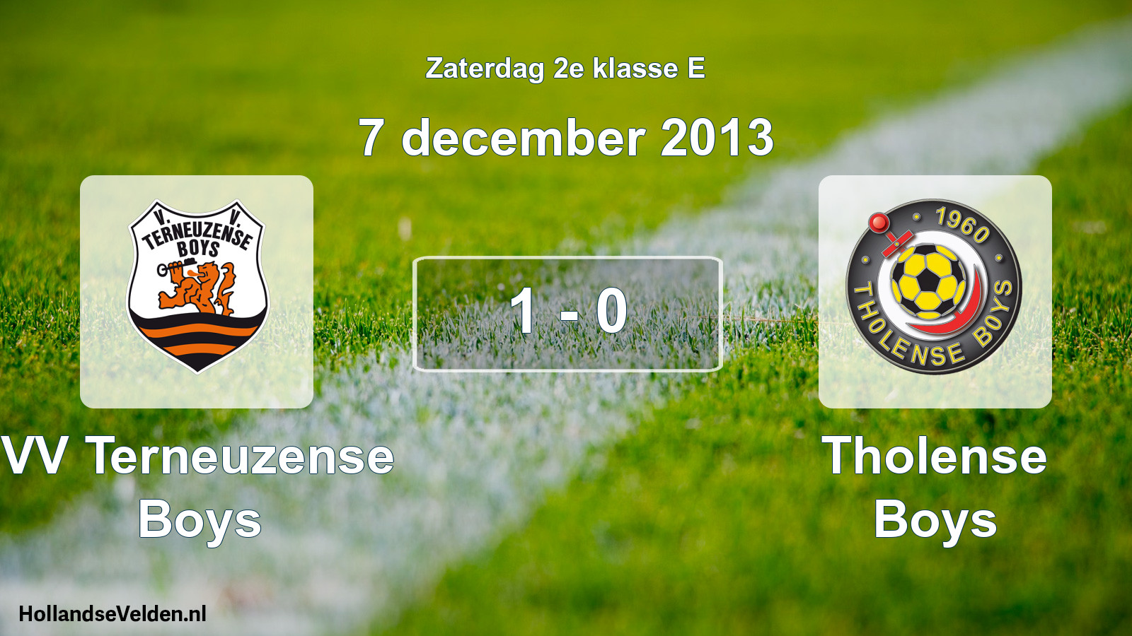 Total number of matches played: VV Terneuzense Boys - Tholense Boys 1 - 0 (7 December 2013)