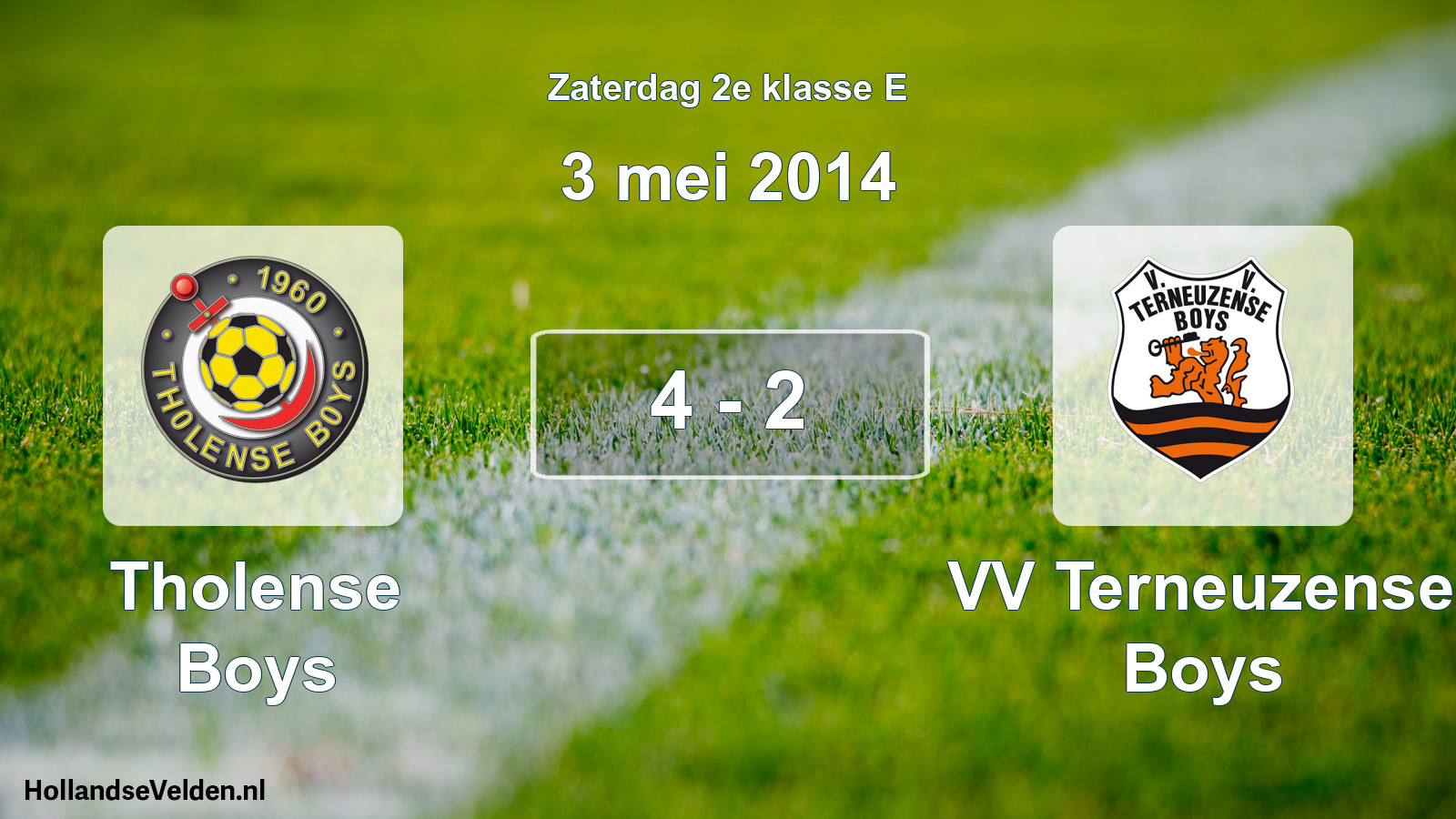 Total number of matches played: Tholense Boys - VV Terneuzense Boys 4 - 2 (3 May 2014)