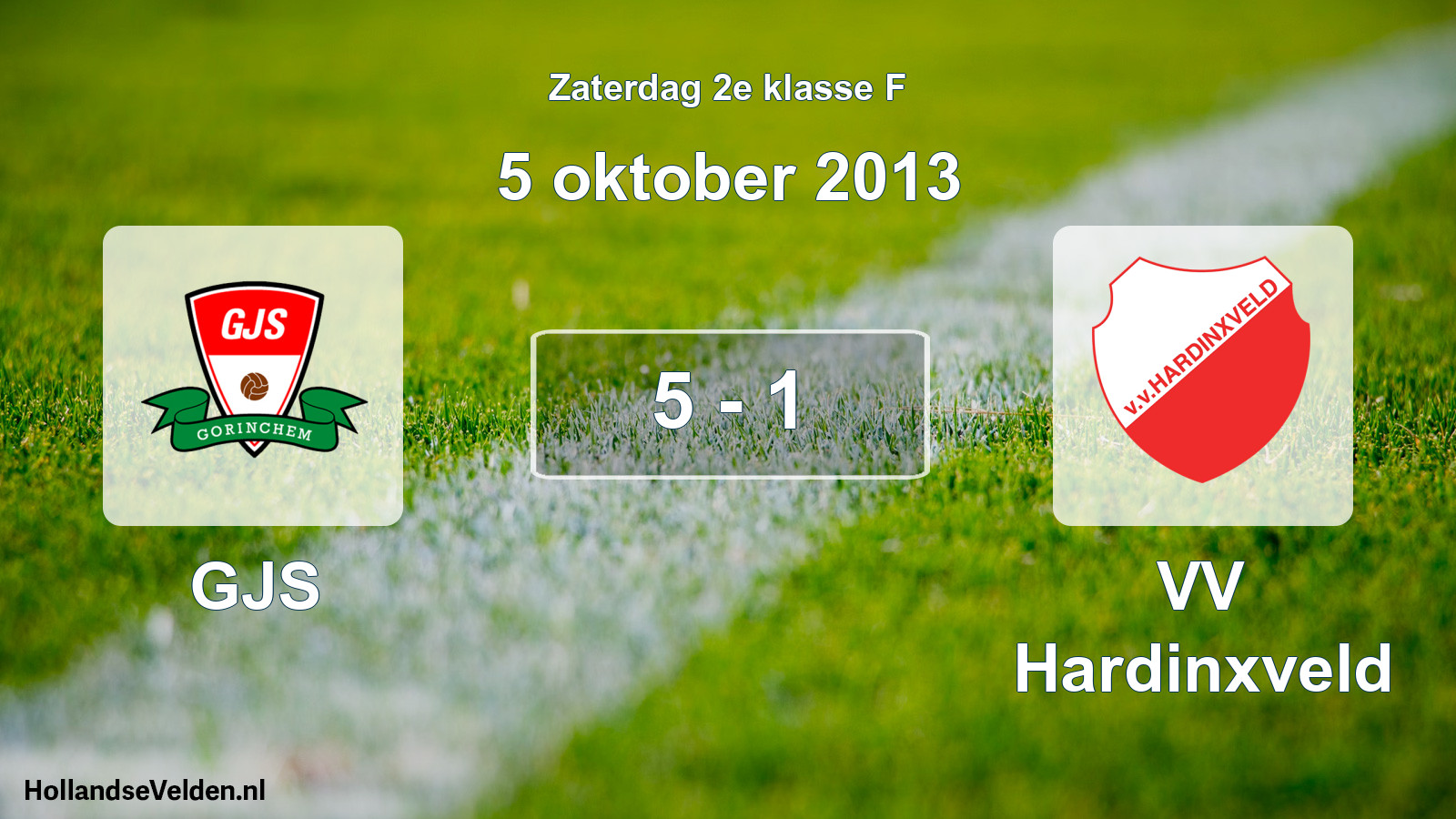 Total number of matches played: GJS - VV Hardinxveld 5 - 1 (5 October 2013)