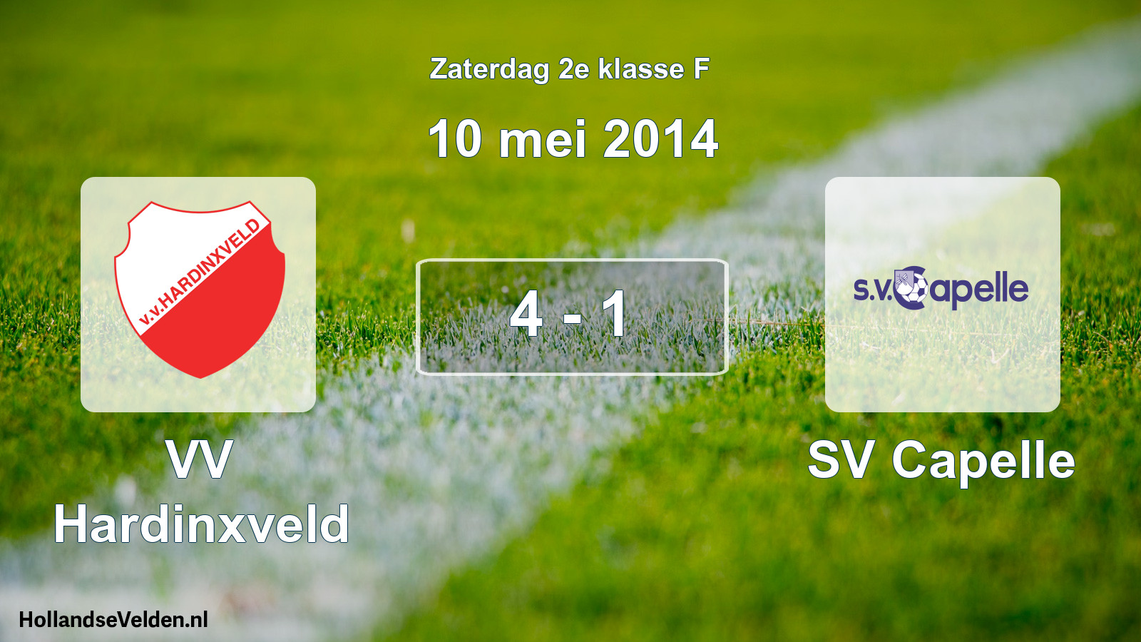 Total number of matches played: VV Hardinxveld - SV Capelle 4 - 1 (10 May 2014)