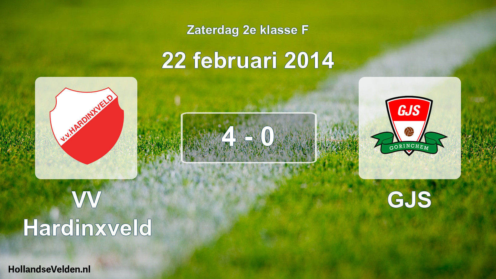Total number of matches played: VV Hardinxveld - GJS 4 - 0 (22 February 2014)