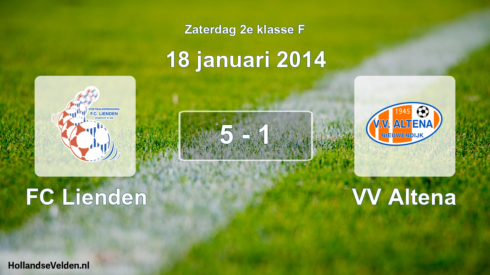 Total number of matches played: FC Lienden - VV Altena 5 - 1 (18 January 2014)