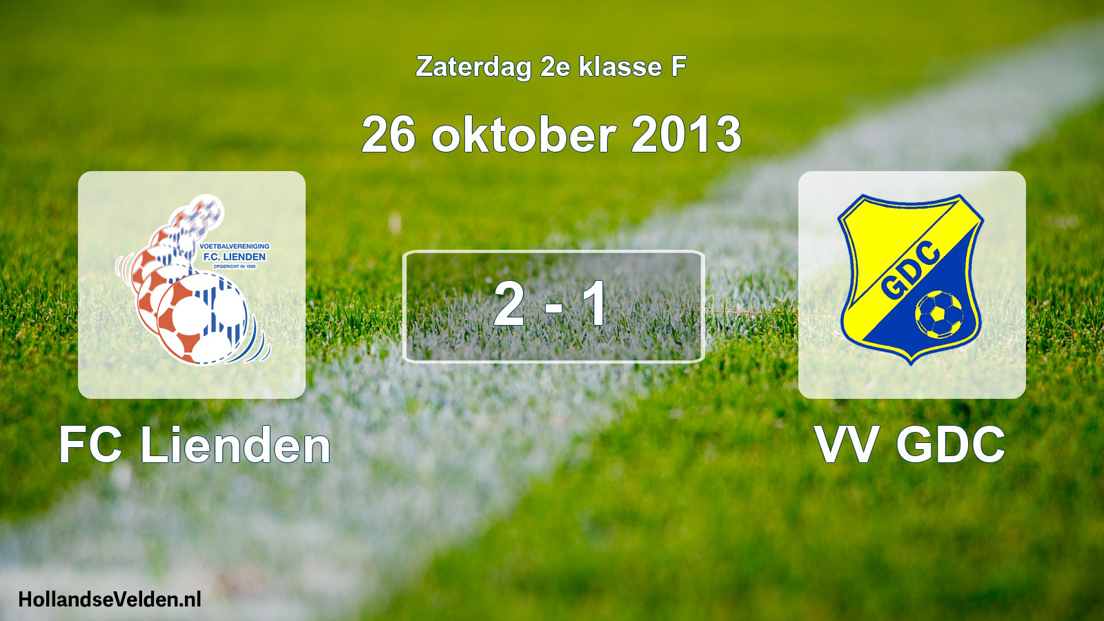 Total number of matches played: FC Lienden - VV GDC 2 - 1 (26 October 2013)