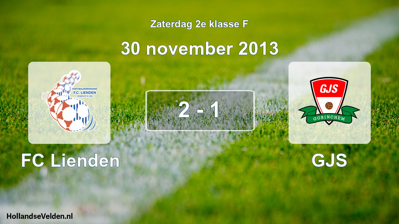 Total number of matches played: FC Lienden - GJS 2 - 1 (30 November 2013)