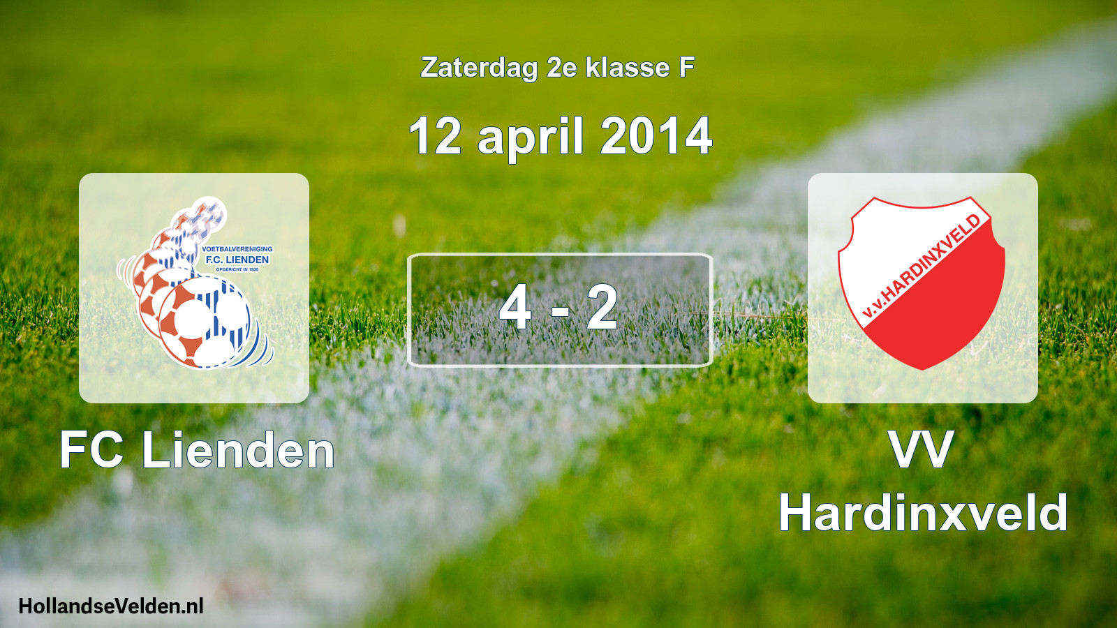 Total number of matches played: FC Lienden - VV Hardinxveld 4 - 2 (12 April 2014)