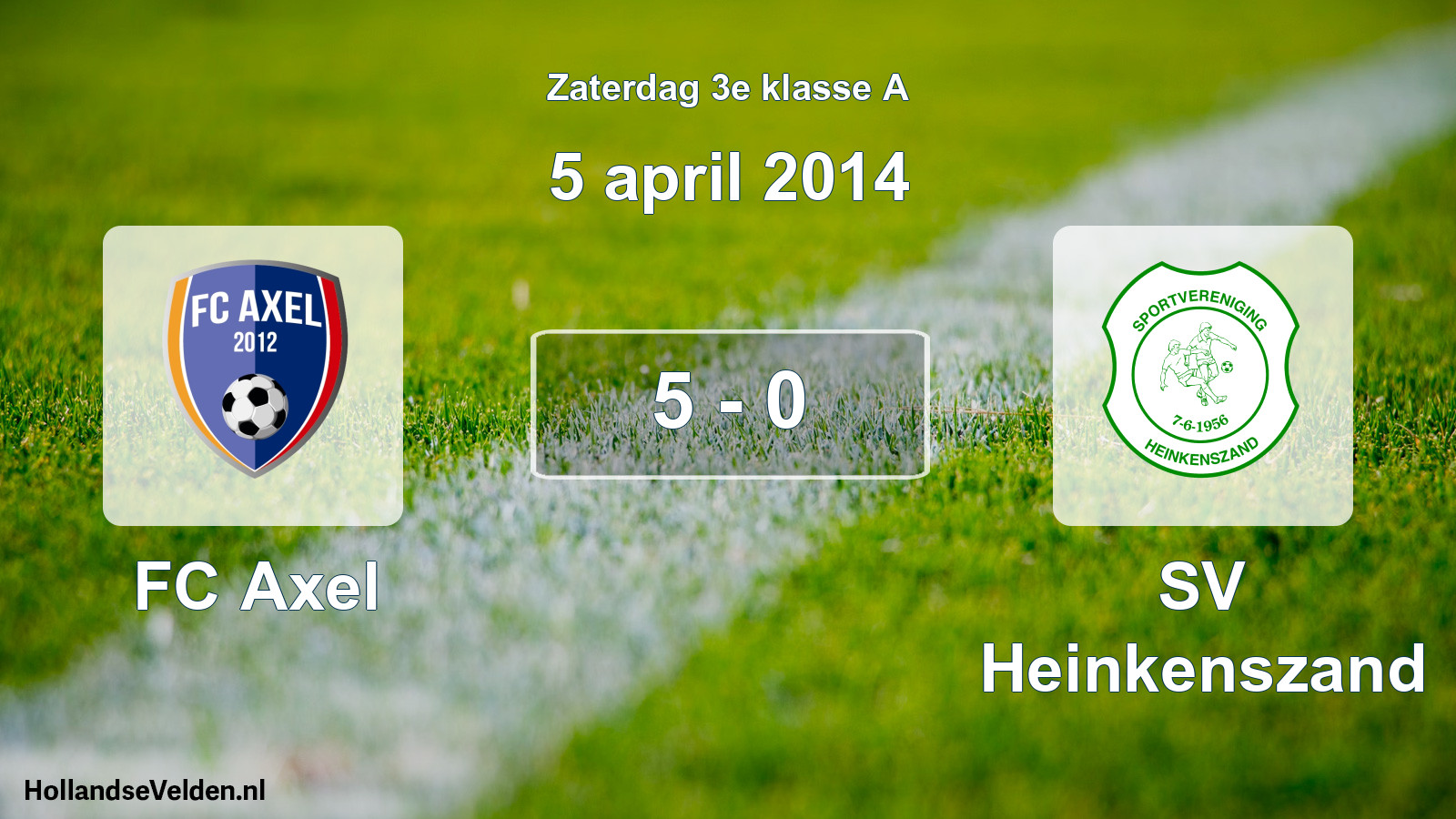 Total number of matches played: FC Axel - SV Heinkenszand 5 - 0 (5 April 2014)