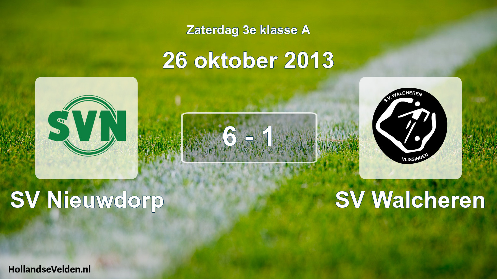 Total number of matches played: SV Nieuwdorp - SV Walcheren 6 - 1 (26 October 2013)