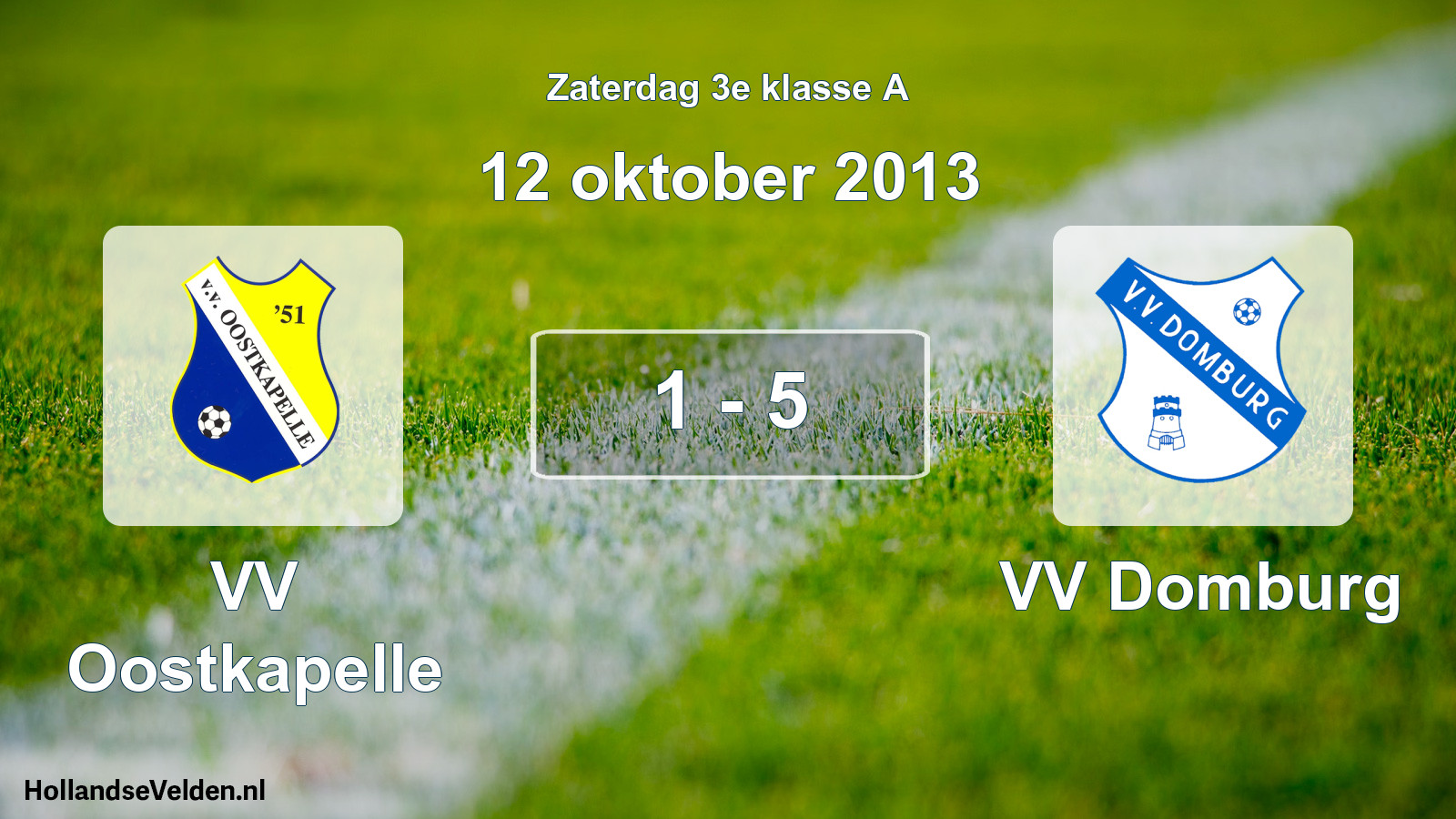 Total number of matches played: VV Oostkapelle - VV Domburg 1 - 5 (12 October 2013)
