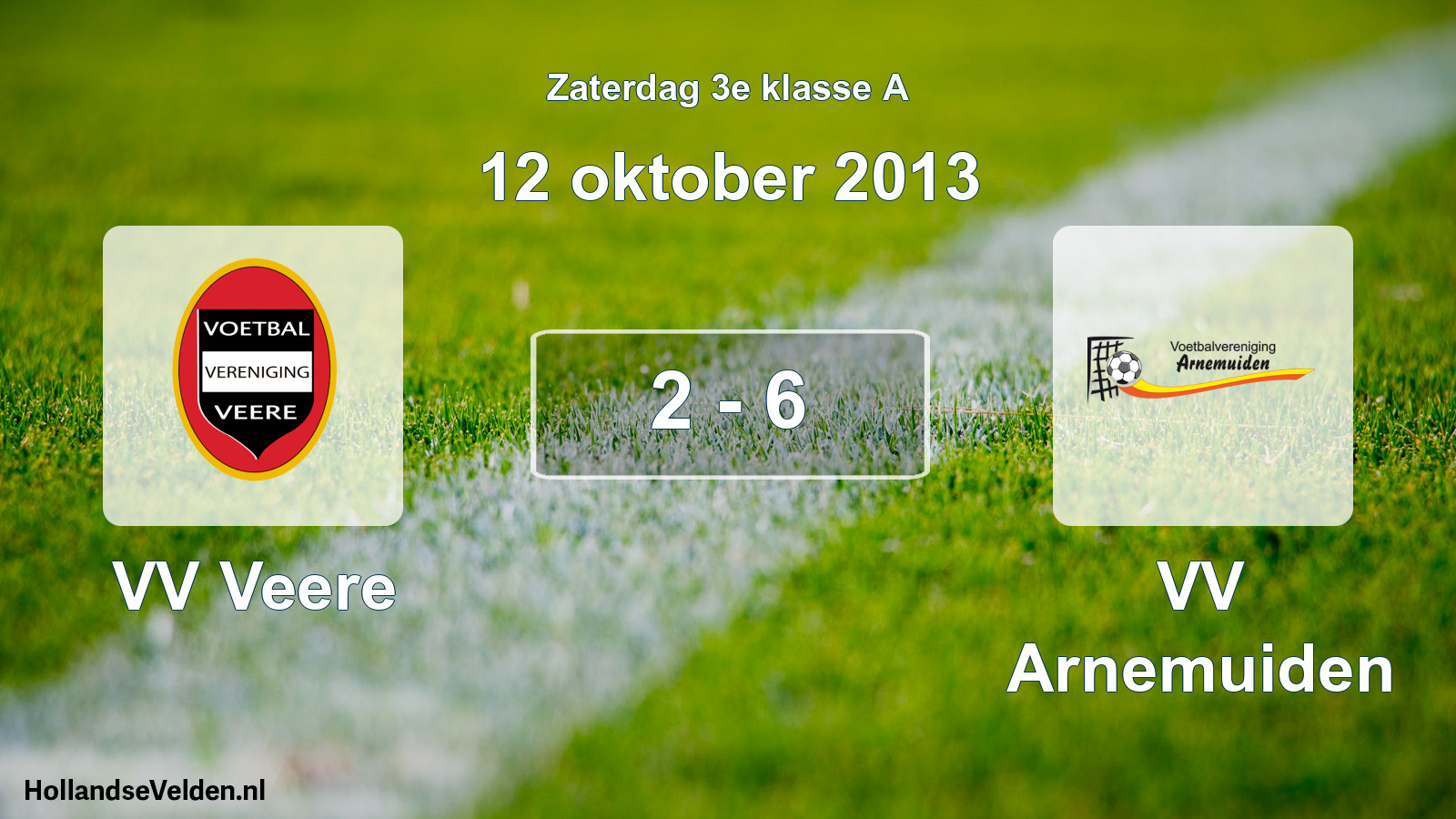 Total number of matches played: VV Veere - VV Arnemuiden 2 - 6 (12 October 2013)