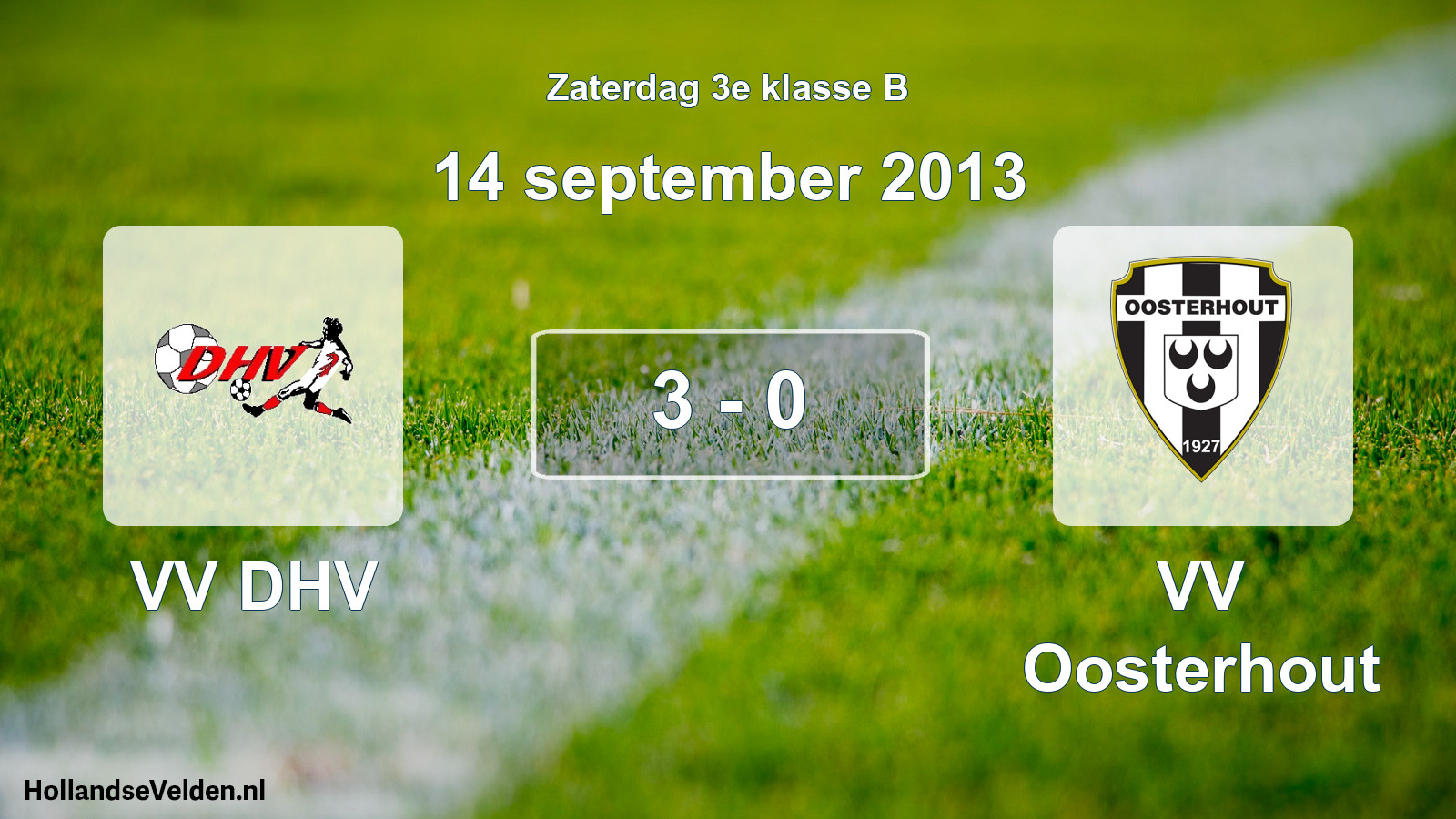 Total number of matches played: VV DHV - VV Oosterhout 3 - 0 (14 September 2013)