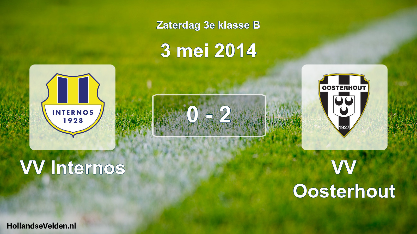 Total number of matches played: VV Internos - VV Oosterhout 0 - 2 (3 May 2014)