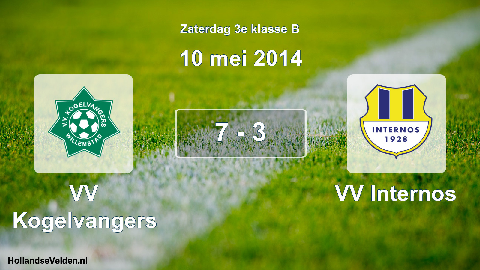 Total number of matches played: VV Kogelvangers - VV Internos 7 - 3 (10 May 2014)