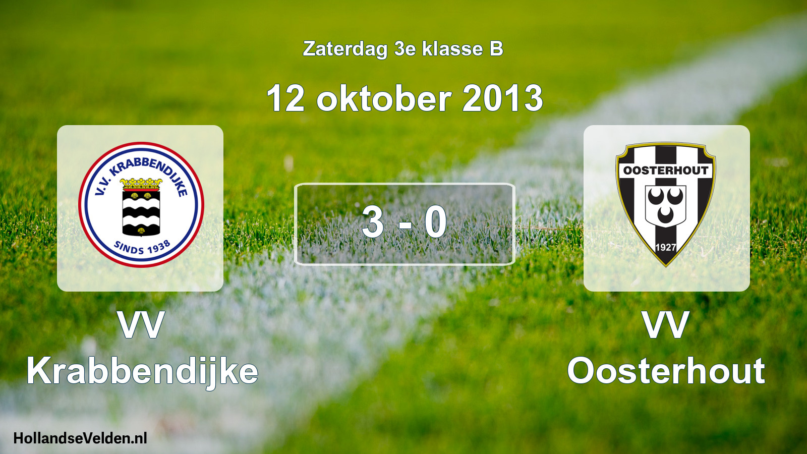 Total number of matches played: VV Krabbendijke - VV Oosterhout 3 - 0 (12 October 2013)