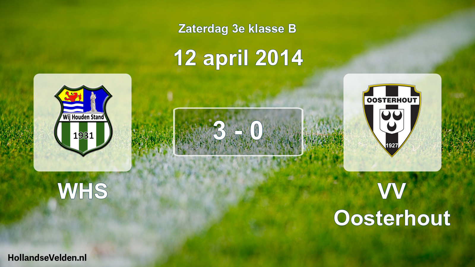 Total number of matches played: WHS - VV Oosterhout 3 - 0 (12 April 2014)