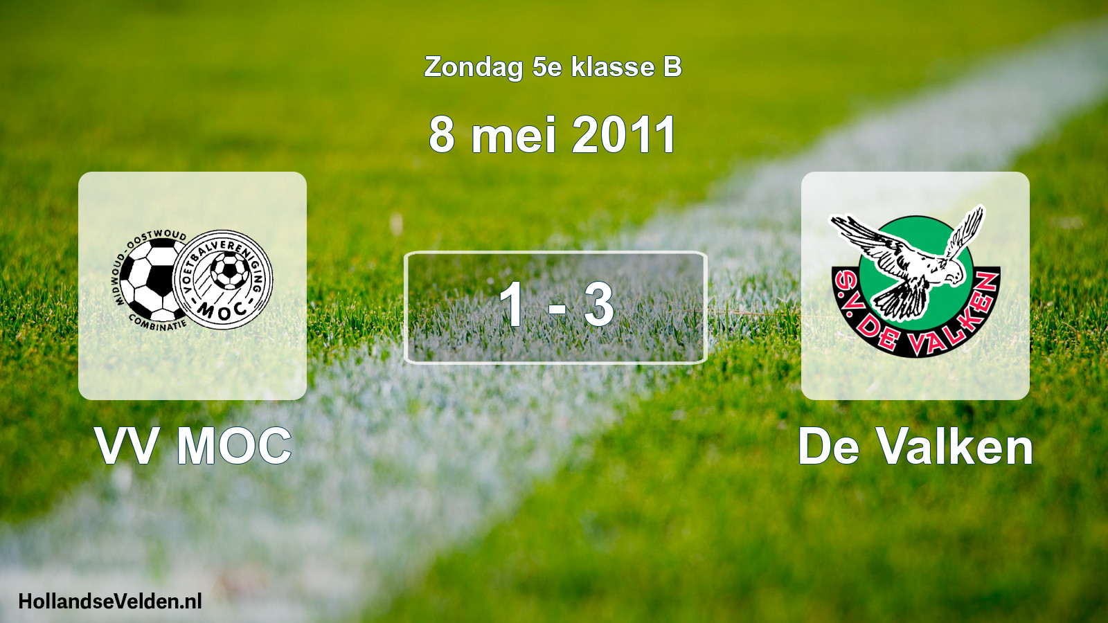 Total number of matches played: VV MOC - De Valken 1 - 3 (8 May 2011)