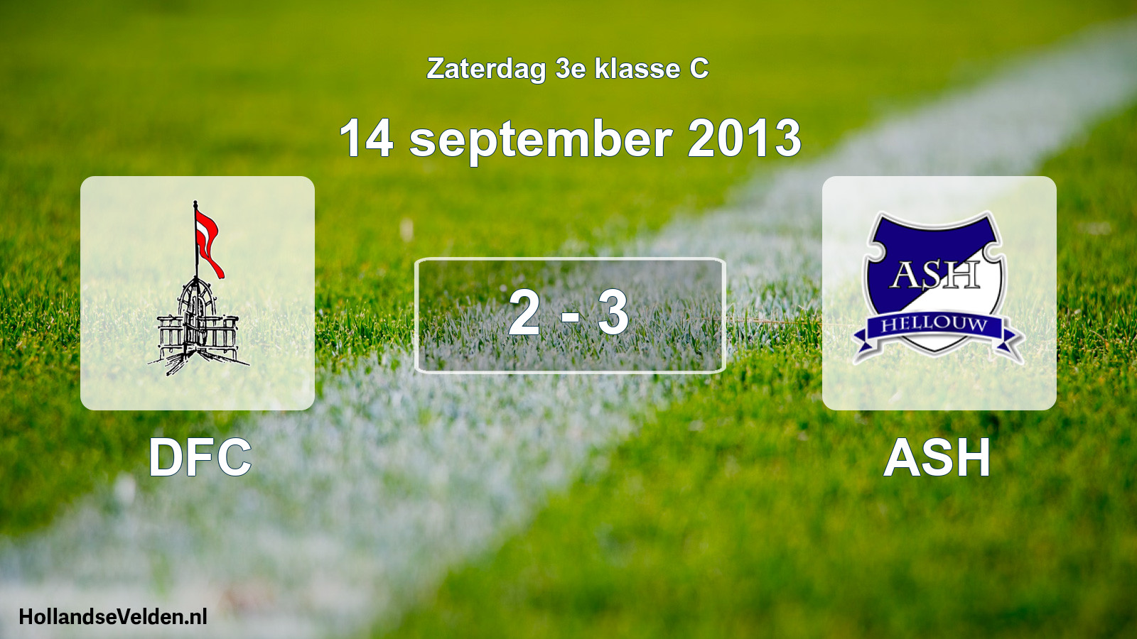 Total number of matches played: DFC - ASH 2 - 3 (14 September 2013)