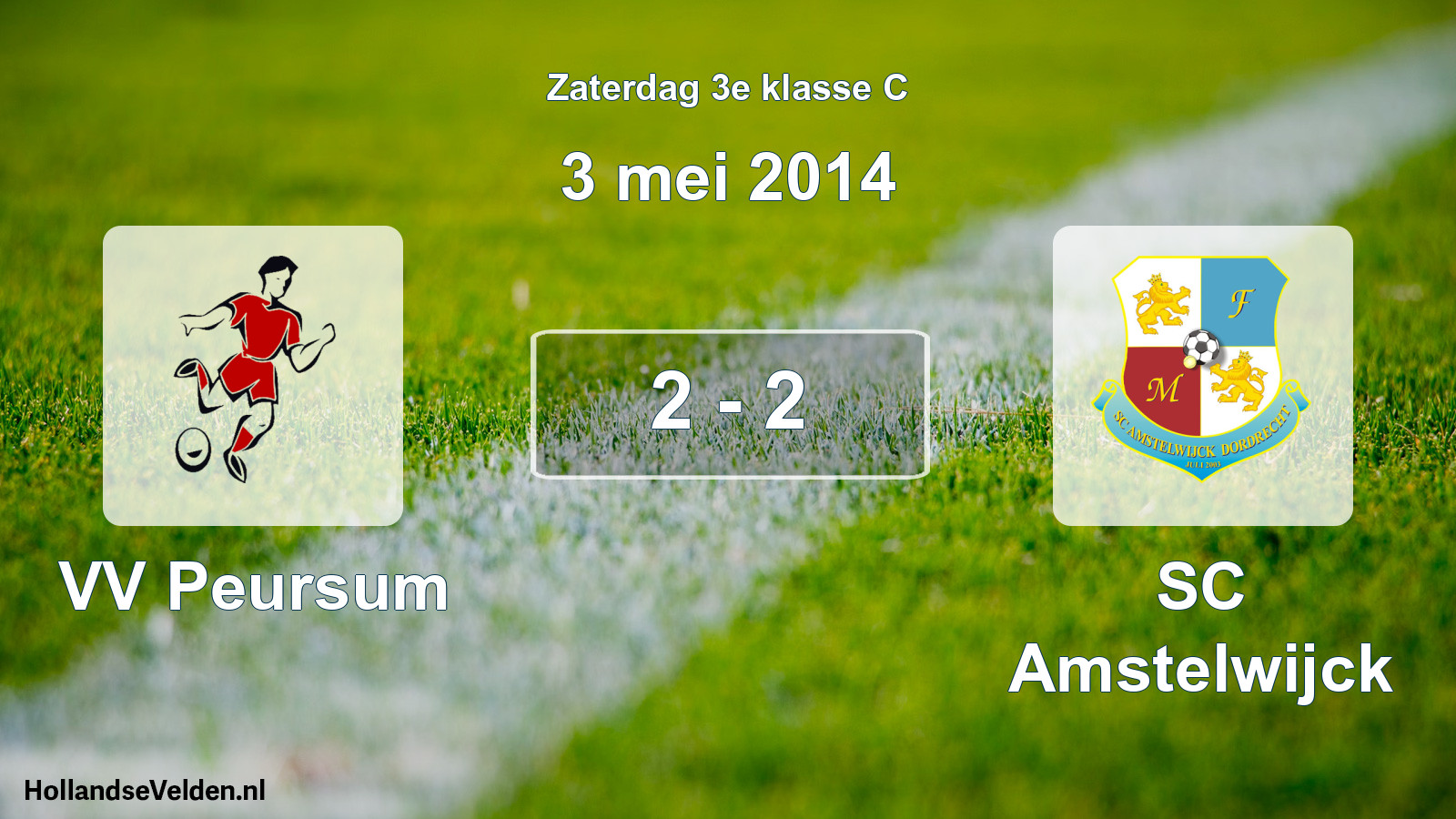 Total number of matches played: VV Peursum - SC Amstelwijck 2 - 2 (3 May 2014)