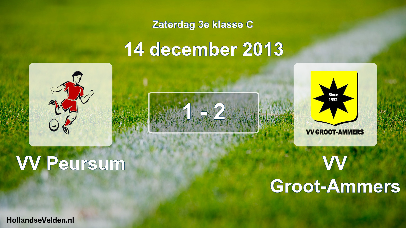 Total number of matches played: VV Peursum - VV Groot-Ammers 1 - 2 (14 December 2013)