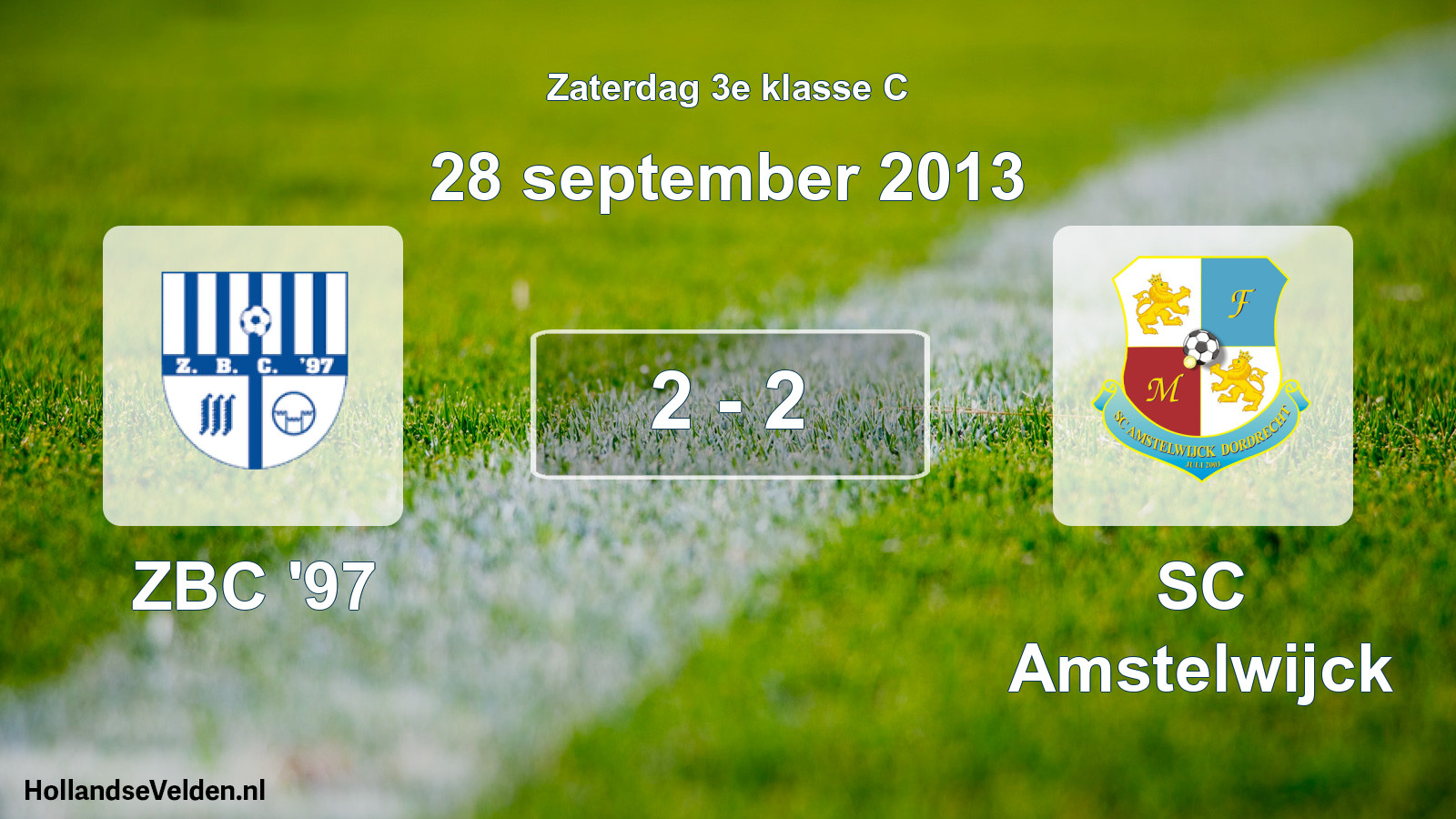 Total number of matches played: ZBC '97 - SC Amstelwijck 2 - 2 (28 September 2013)