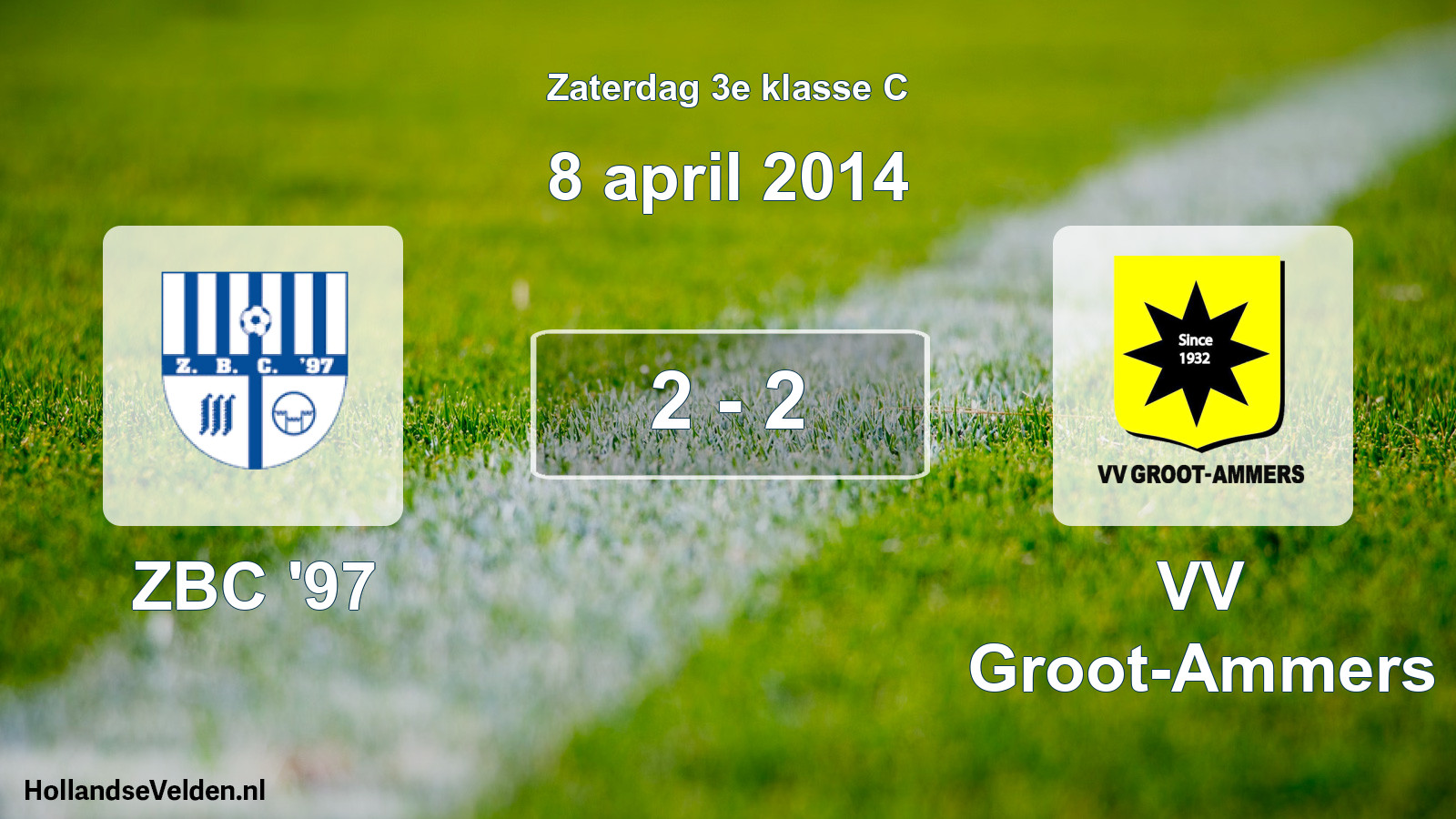 Total number of matches played: ZBC '97 - VV Groot-Ammers 2 - 2 (8 April 2014)