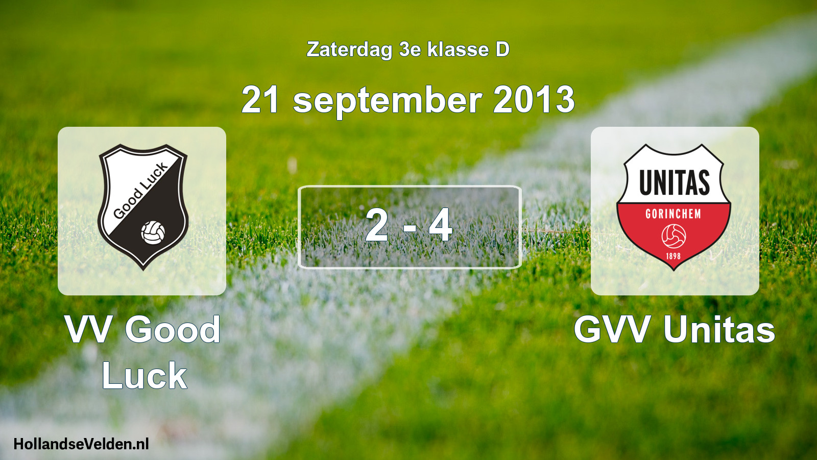 Total number of matches played: VV Good Luck - GVV Unitas 2 - 4 (21 September 2013)
