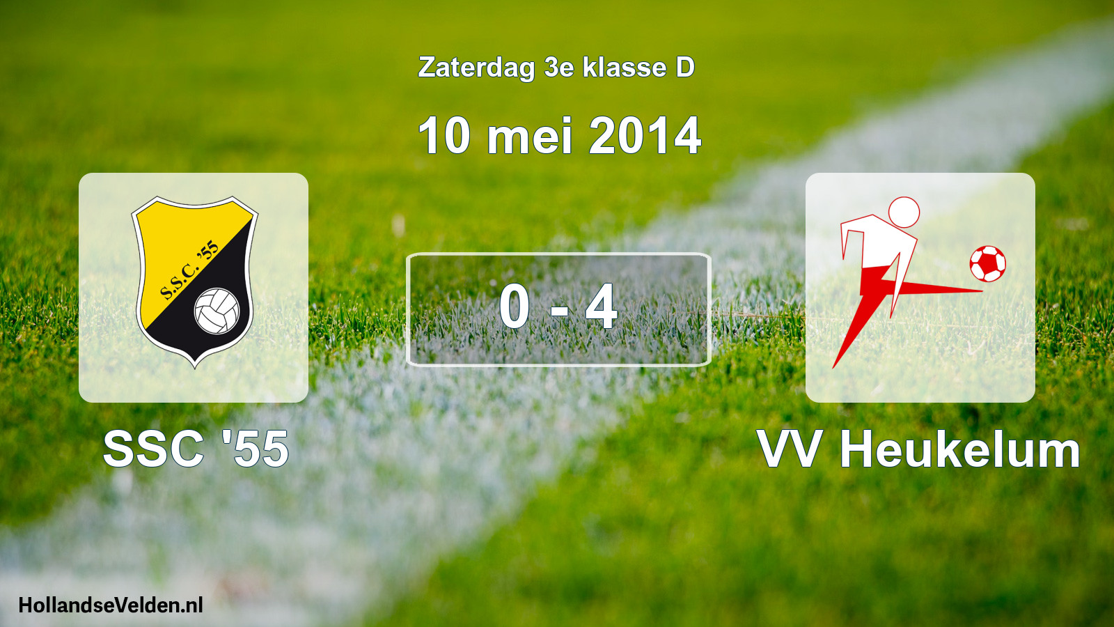 Total number of matches played: SSC '55 - VV Heukelum 0 - 4 (10 May 2014)