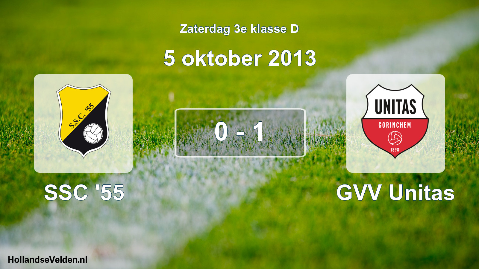 Total number of matches played: SSC '55 - GVV Unitas 0 - 1 (5 October 2013)