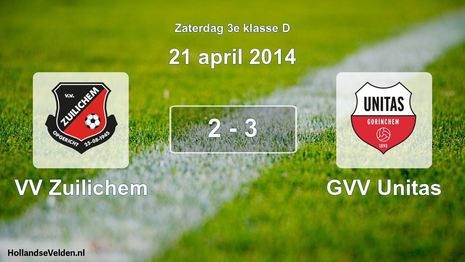 Total number of matches played: VV Zuilichem - GVV Unitas 2 - 3 (21 April 2014)