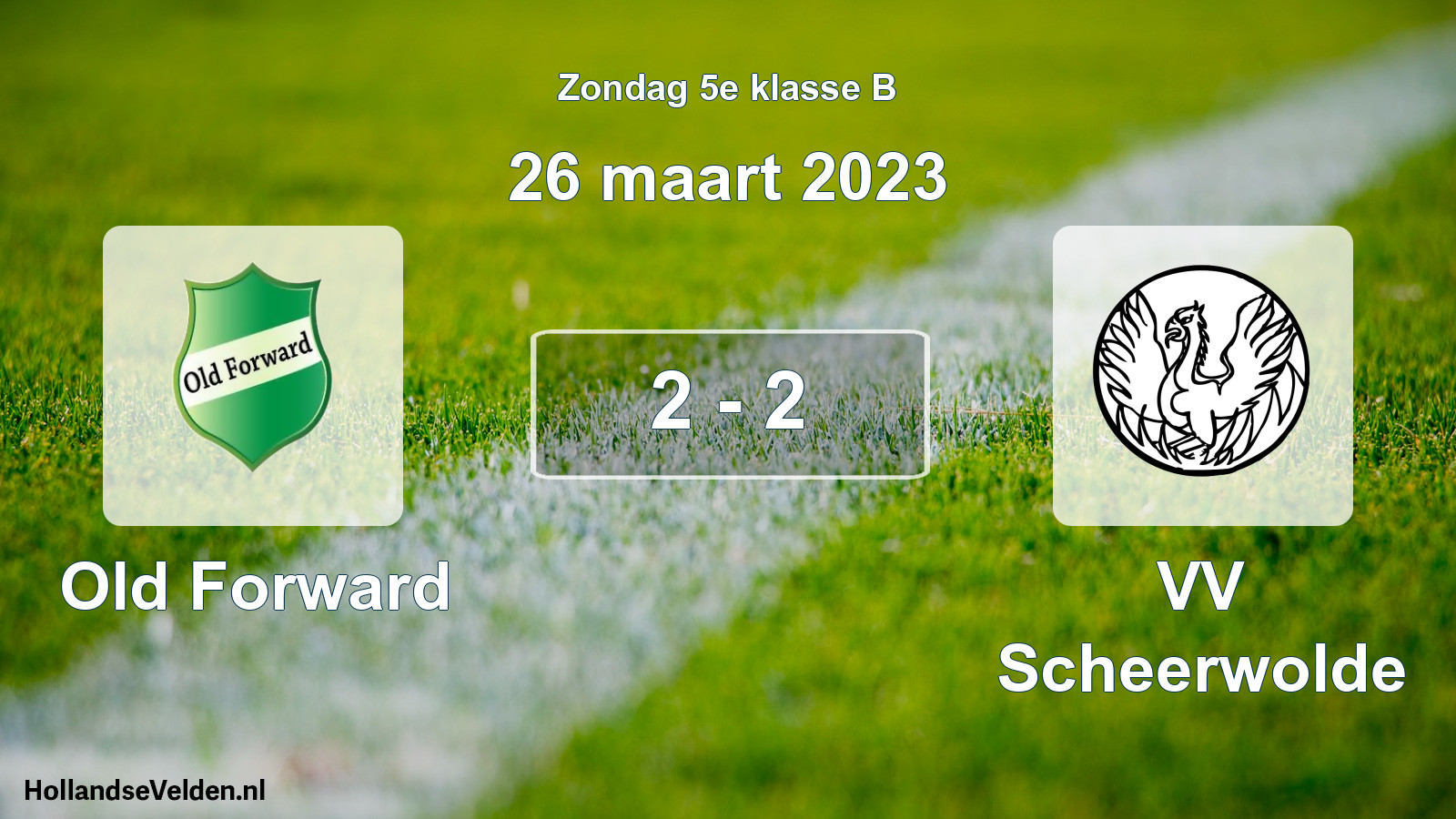 Total number of matches played: Old Forward - VV Scheerwolde 2 - 2 (26 March 2023)