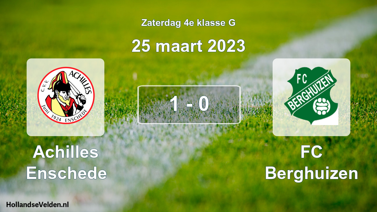 Total number of matches played: Achilles Enschede - FC Berghuizen 1 - 0 (25 March 2023)
