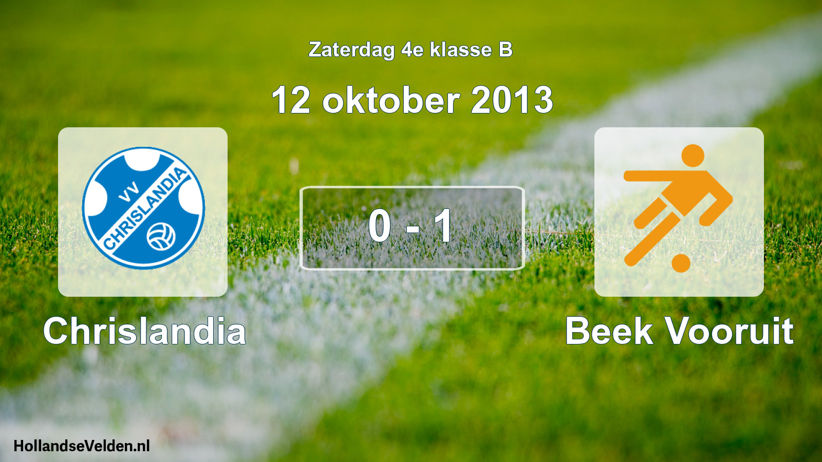 Total number of matches played: Chrislandia - Beek Vooruit 0 - 1 (12 October 2013)