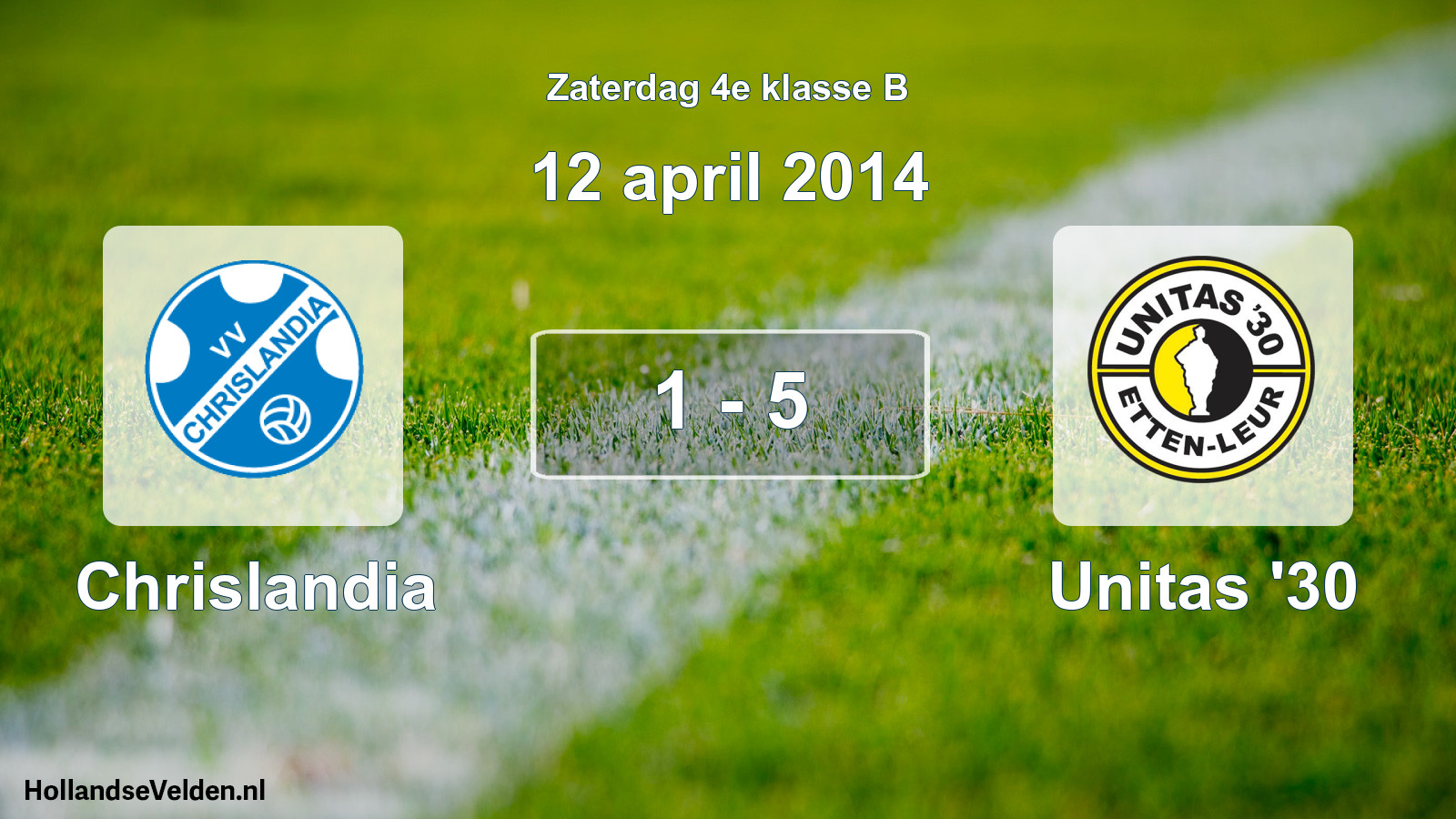 Total number of matches played: Chrislandia - Unitas '30 1 - 5 (12 April 2014)