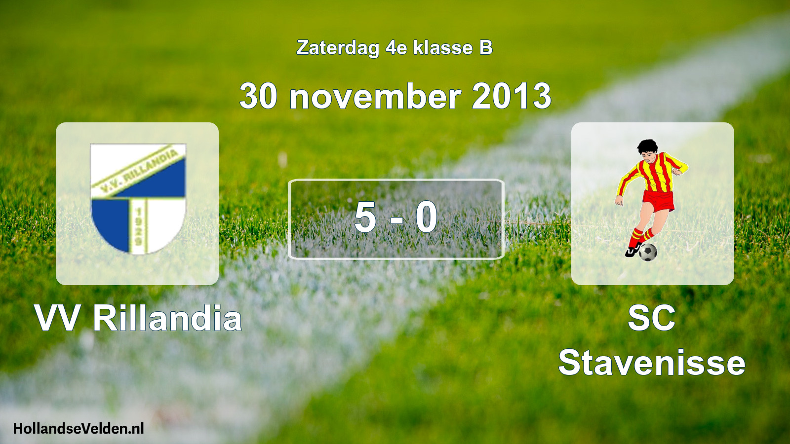 Total number of matches played: VV Rillandia - SC Stavenisse 5 - 0 (30 November 2013)