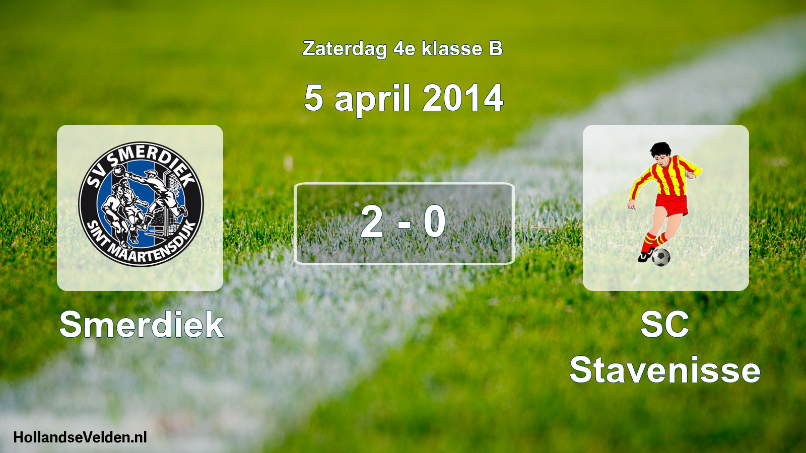 Total number of matches played: Smerdiek - SC Stavenisse 2 - 0 (5 April 2014)