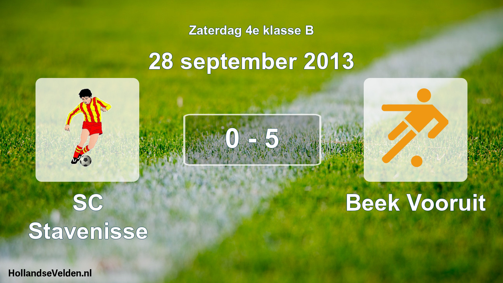 Total number of matches played: SC Stavenisse - Beek Vooruit 0 - 5 (28 September 2013)